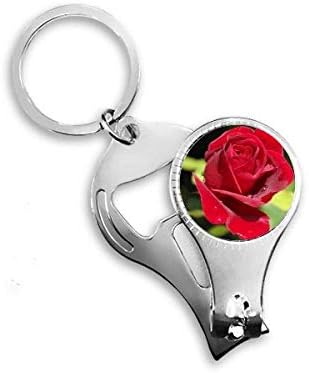 Тъмно Червени Рози, Цветя Арт Деко Подарък Мода Ножица За Нокти Халка Ключодържател Отварачка За Бутилки Машина За
