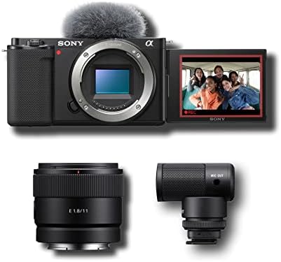 Sony Alpha ZV-E10 - APS-C Беззеркальная камера за видеоблогинга със Сменяеми Обективи и комплект за създаване на съдържание