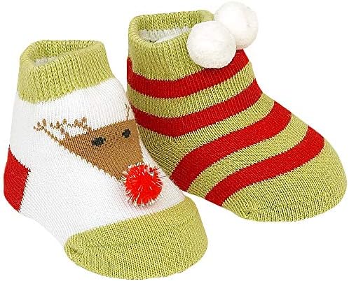 Селски Детски Чорапи-Чорапи, с Хубави Елени Сняг за Малки Момичета, на Коледа, подарък Комплект от 2 Чифта