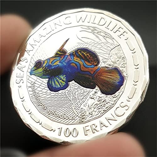 Монета На Животното Конго Щастлива, Тропически Риби Часовници Подарък Възпоменателна Монета Мемориал Медал На Сребърна