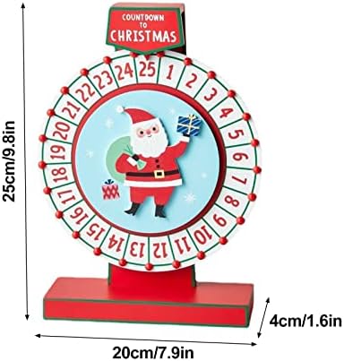 DEKIKA Изискани Коледни Декоративни Подаръци, Календар за Обратно Броене Коледа Дървена Дядо Адвент Календар