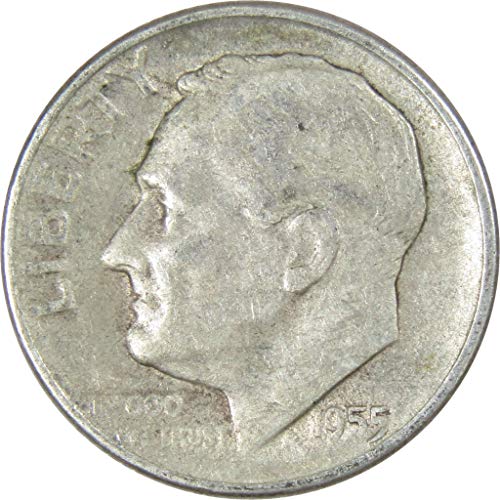 1955 S Roosevelt Dime AG ЗА Добра от 90% от Сребърна Монета на САЩ 10в, са подбрани