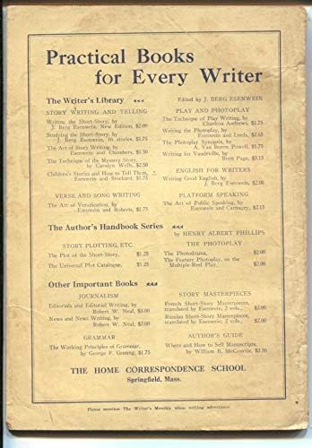 Writer ' s Monthly 6/1931-автор на pulp Арчи Joslin-информация за писатели-Фани Хърст-VG