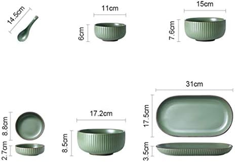 Комплект керамични съдове за готвене TJLSS, комбинация на съдове за дома, прибори за хранене и пръчици за
