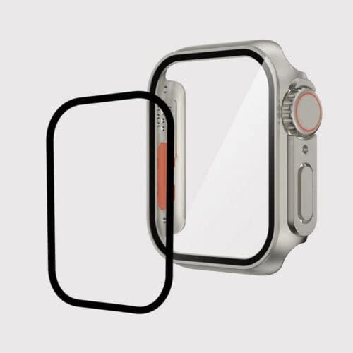 2023 Нов калъф за актуализации, вграден защитен филм от тънките закалено стъкло HD за Apple Watch 8 Ultra 45 мм, общ