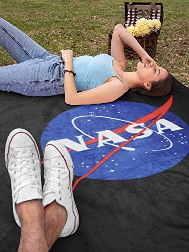 Логото на НАСА Meatball Супер Меко и приятно Плюшевое Флисовое одеяло 48 х 60 (152 cm x 122 см)