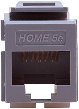 Конектор за свързване на Leviton 5EHOM-RG5 Home 5e, Окабеляване T568A/B, Сив