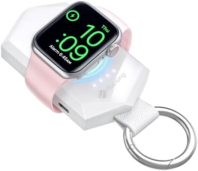 Мощен преносимо безжично зарядно за Apple Watch, лесно магнитно зарядно устройство iWatch с капацитет от 1000 mah бял цвят