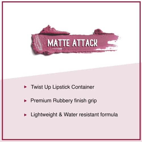 SUGAR Cosmetics Матова повърхност, Устойчива на трансфера на червило Attack07 Peachwood Mac (Персиково-розово)
