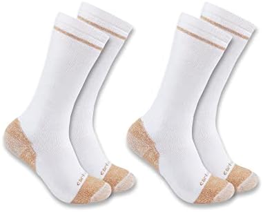 Carhartt мъжки Чорапи от Памук, смес от Средно тегло Със Стоманени Пръсти 2 Опаковки