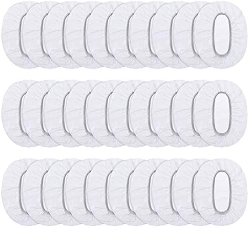 100 Прозрачни Опаковки за Еднократна употреба Ушни Покритие Водоустойчив Ушни Калъфи за Боядисване на Коса, Душ,
