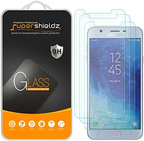 (3 опаковки) Supershieldz Предназначени за Samsung (Galaxy J7 Star) Защитен слой от закалено стъкло, не се