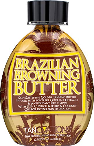 Ед Харди Brazilian Browning Butter Тъмен лосион за тен - Успокояващо кожата Масло златист цвят за слънчеви бани с масло