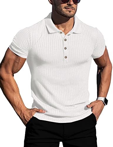 Мъжка Риза с къси ръкави ANGGREK, Мускулни Тениски, Стрейчевая Тренировочная Тениска С Къс Ръкав, Ежедневни Приталенная Риза