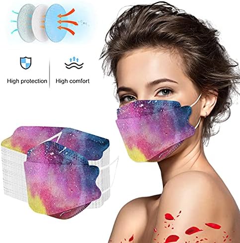 Възрастен 3D Еднократно предпазни средства За Лицето и Устата 3-Слойный Нетъкан Материал С Мотив Звездно Небе, Меко Пылезащитное