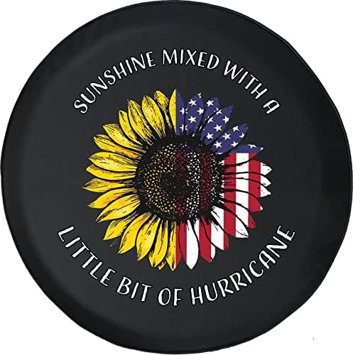 На слънчева светлина смесен с малко количество капачки резервна гума Hurricane Sunflower Flag, подходящ за