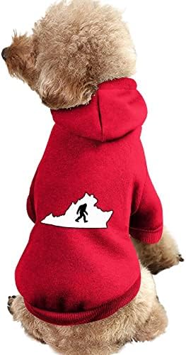 Дрехи за кучета на щата Вирджиния Снежен Човек Зимни Блузи с Качулка за Домашни Любимци Меки и Топли Блузи за Малки