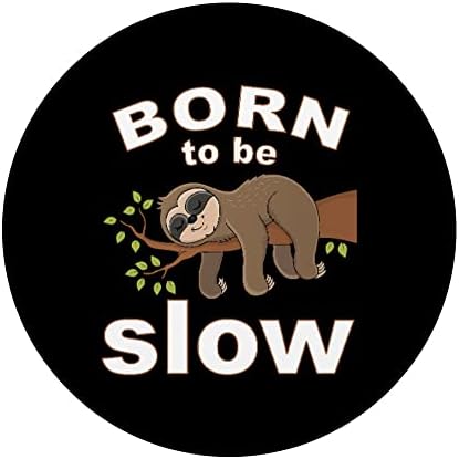 Молив случай Роден да бъде медлительным Сладък Ленивец С надпис Sloth PopSockets С възможност за смяна на PopGrip