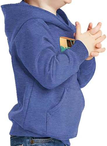 Пуловер с качулка за деца в Автомобилната тематика - Hoody с Качулка Отвътре с Модел на автомобила - Художествена hoody за деца