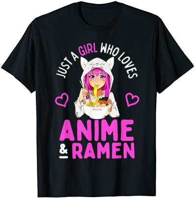 Просто Момиче, Което Обича Аниме и Ramen Боул, Японската Тениска За момичета