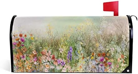 WOOR Пролетно-Летни Цветя Магнитна Капакът на пощенската кутия Стандартен Размер за декорация на градината и двора, на