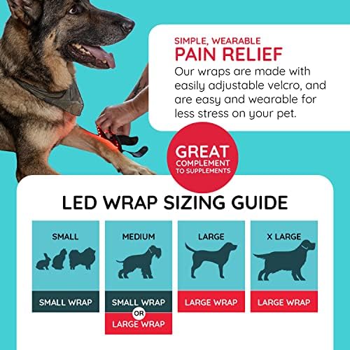 Лечебна led обвивка за домашни любимци (голяма) - Терапия близкия инфрачервен и червена светлина за кучета, котки и Зайци I Неинвазивни