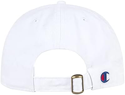 Лента за глава за шапки Champion unisex adult Ameritage Dad с регулируема Глава, Средно-Бяло, Един Размер САЩ
