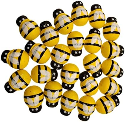 Didiseaon 48 бр. Дървена Статуя на Пчелите Декор Калинка Украшение Ръчно изработени Малки Пчелите за Бродерия Тематични