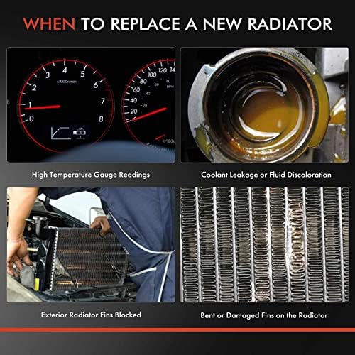 Радиатор за охлаждаща течност на двигателя Премиум-клас с радиатора на трансмисионния на масло, съвместим с Ford F-150 1998-2003,