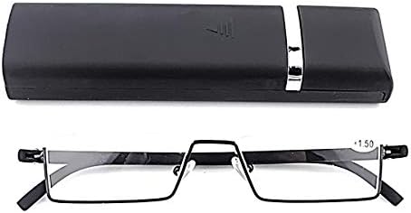 Очила за четене в полурамке DBEFTLI - Компютърни Ридеры в полурамке с футляром за очила за мъже (2 БР в джоба) 2.00
