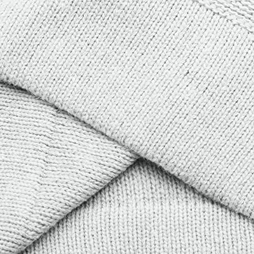 Navy,Gray,White Suéter cuello de alto de invierno para mujer Suéter de punto de кабел против manga de murciélago