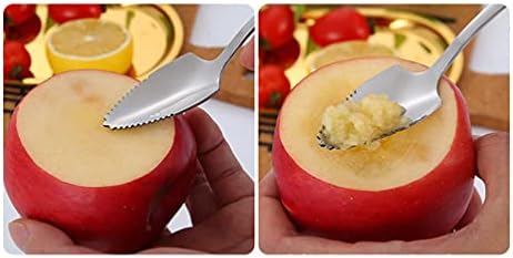 Лъжици за грейпфрут, с назъбени от неръждаема стомана: Десертни лъжици за цитрусови плодове с назъбени Наполовина за кухня,