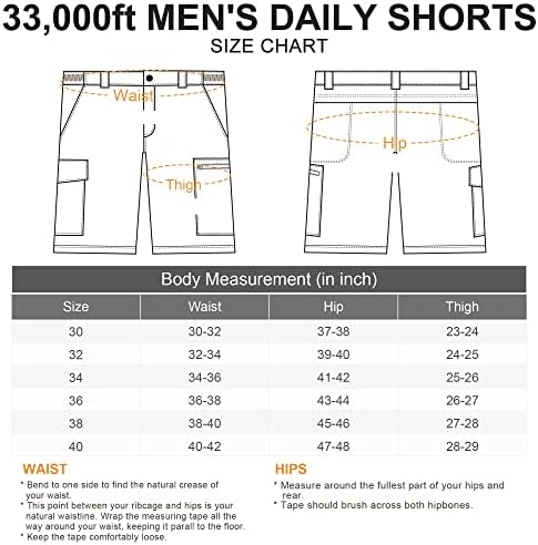 33 000 фута Мъжки къси Панталони на Класически Намаляване на 9, бързо съхнещи къси Панталони за Голф, Еластичен