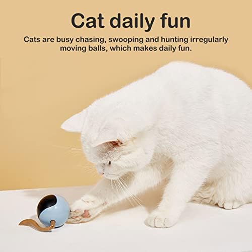 Автоматично Топката за котки Цветни Led играчка за упражнения с топка за котки Интерактивна 1000 mah, USB Акумулаторна