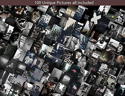 Набор от Фотоколлажей Мрачни за Естетика стените 100 Снимки-Черно-бели Естетични Плакати за Декор на стени | Декор на Тъмна