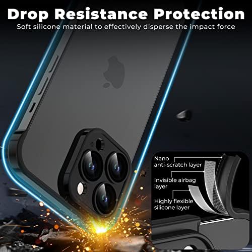 WHPXJY [2 1] Бескаркасный Силиконов калъф за телефон iPhone 13 Pro Max С вградена защита на обектива на камерата с 1 опаковка