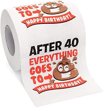 Забавна Тоалетна хартия на 40-та годишнина - Новост в формата на Кляпа Подарък на мъжа си, Жена си или за приятели
