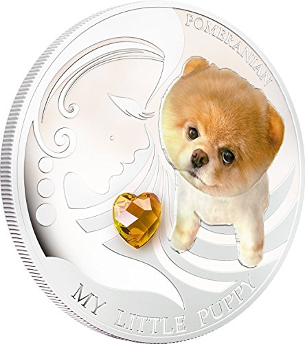 2013 на Фиджи - Кучета и Котки - брой 2 - Малкият Ми кученце - померан - 1 унция - Сребърна монета от 2 долара