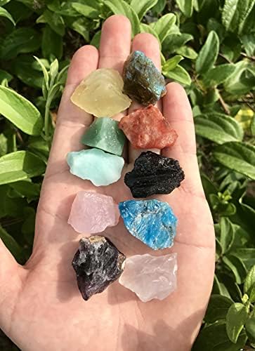 Комплект от 10 Камъните за лечение на Чакрите - Истински Кристали и Лечебни камъни за йога, Медитация, Магьосничество,