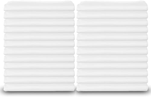 Бели Класически Бели Памучни калъфки за Стандартен размер, Определени от 2 покрива възглавница тежък качеството с количество