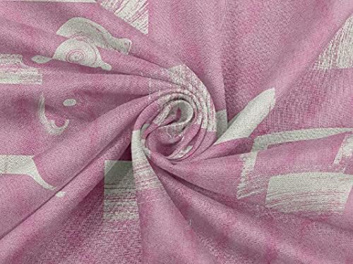 oneOone, тъкани от вискозен роза, розова, с абстракциями, плат за шиене, плат за бродерия с принтом ширина 56 см