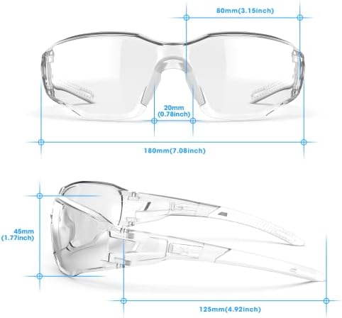 Защитни очила RIVBAO Защита на очите с UV защита, устойчивост на надраскване и противотуманным лещи, Лабораторни очила