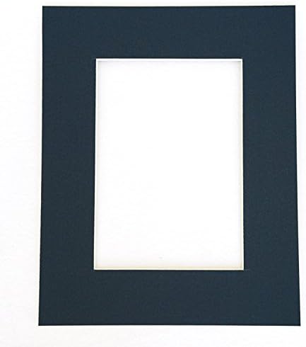 topseller100, Опаковка от 10 ТЪМНО сини постелки за снимки с размер на 11x14 см, с бяла фаской за рязане на нишки