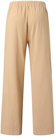 Мъжки Ленени Панталони Големи размери, Летни Ежедневни Пижамные Панталони с Принтом Папагал, Еластичен Колан, Пълна