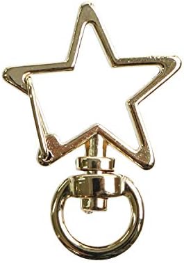 NBK S27-511-G Charm Gun Stars, Златен, Външен диаметър 0,9 инча (2,4 cm), Опаковка от 10