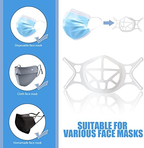 10ШТ 3D Скоба за Маски, Вътрешна Конзола Поддържаща Рамка за маски за лице за за Удобно Дишането, Моющийся, за многократна