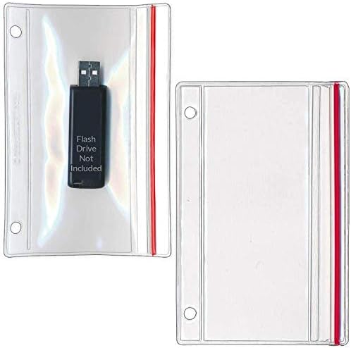 StoreSMART - Калъф за флаш джоб с 3-ма кольцевыми притежатели - 5 опаковки - Винил пластмаса - R1831-FLASH5