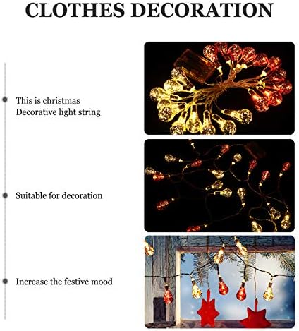 ABOOFAN Led Лампа Ред Коледна Ред Светлина Коледна Топка Лампа Декор на Светлина (Асорти цветове 3)