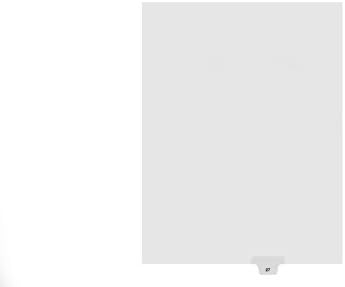 Разделители за насоки индивидуални номера, Kleer-Факс с Размер на Буквата, Долна език, 1/10 Филе, 25 Листа в пакет, Бял, номер 27 (84340)