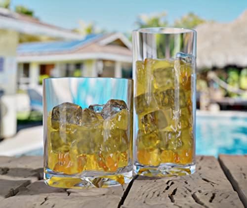 Amazing Antal - Liberty - Пластмасови чаши с 12 унции (комплект от 6 броя), Пластмасови чаши за пиене, високи Прозрачни